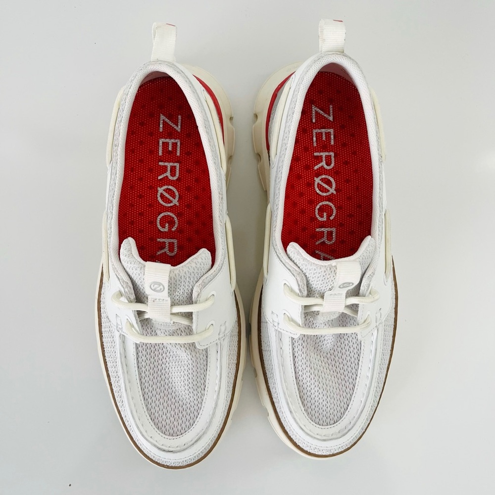 COLE HAAN 4.ZERØGRAND Regatta Boat Shoe in Blanc De Blanc - Picture 5 of 13